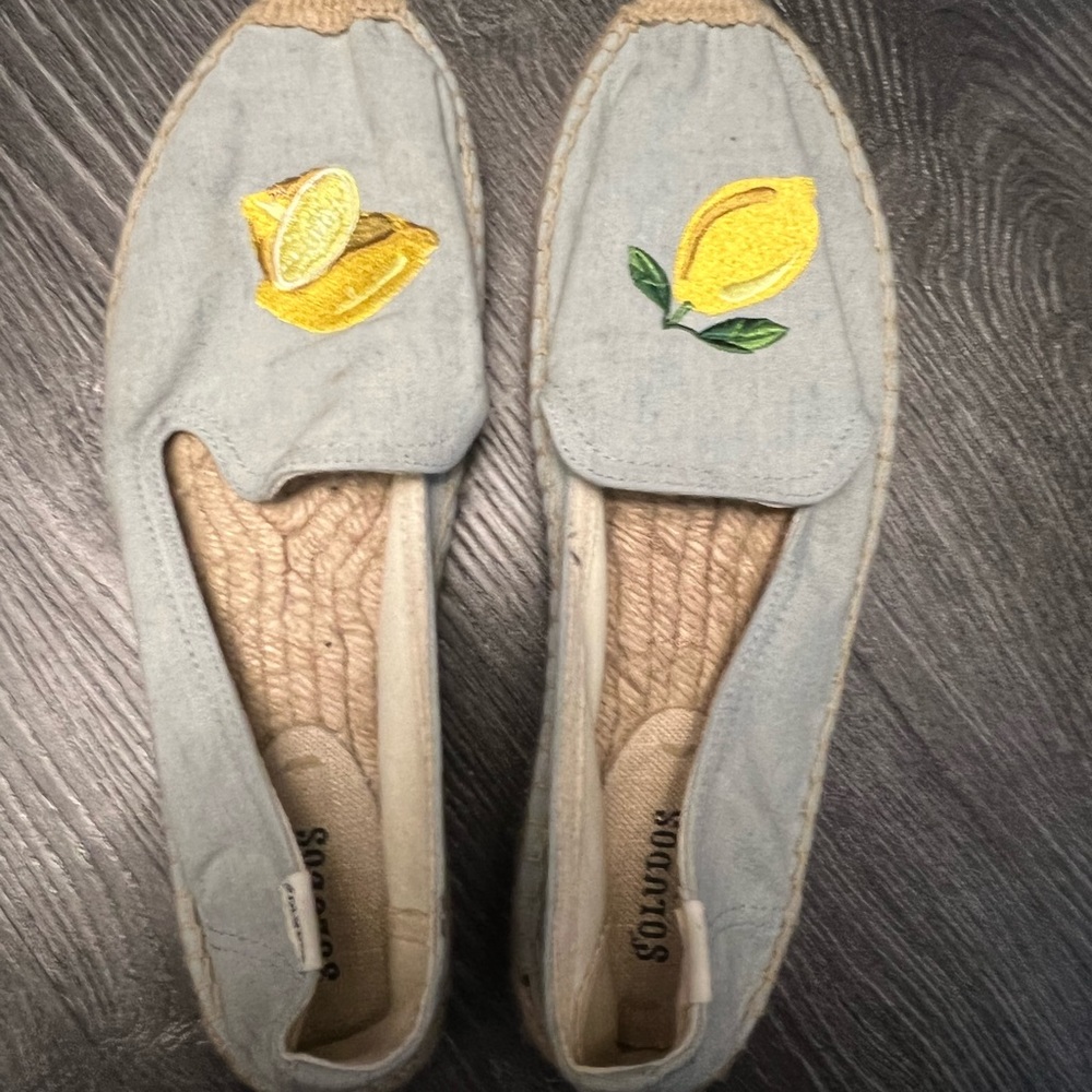 Soludos lemon slip on shoe